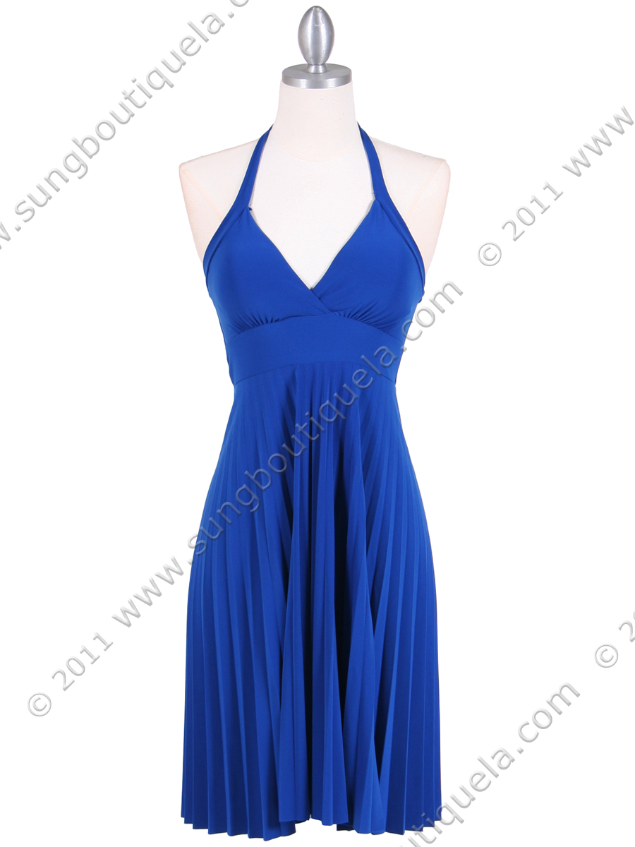 royal blue dresses on Royal Blue Halter Party Dress From Sung Boutique Los Angeles