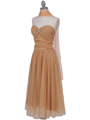 012A Strapless Gold Glitter Tea Length Dress - Gold, Alt View Thumbnail