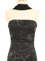 027 Black Strapless Glitter Party Dress - Black, Alt View Thumbnail