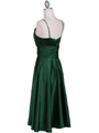 085 Green Charmeuse Tea Length Dress - Green, Back View Thumbnail