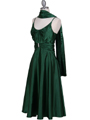 085 Green Charmeuse Tea Length Dress - Green, Alt View Thumbnail