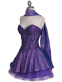1035 Purple Beaded Party Dress - Purple, Alt View Thumbnail
