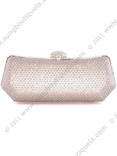 1111TS Gold Sparkling Evening Clutch - Gold, Front View Medium