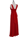1146 Red Evening Dress - Red, Back View Thumbnail