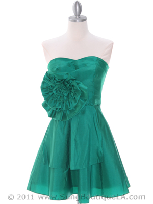 1337 Green Taffeta Homecoming Dress, Green
