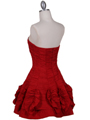 1509 Red Taffeta Cocktail Dress - Red, Back View Thumbnail