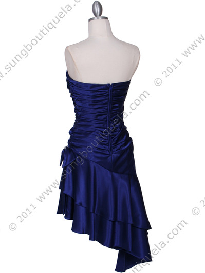1510 Royal Blue Cocktail Dress - Royal Blue, Back View Medium