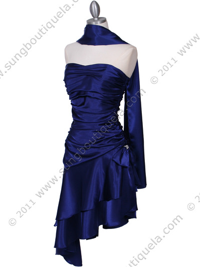 1510 Royal Blue Cocktail Dress - Royal Blue, Alt View Medium