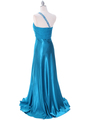 1622 Teal Beaded One Should Prom Evening Dress - Teal, Back View Thumbnail