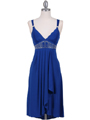 1813S Royal Blue Cocktail Dress - Royal Blue, Front View Thumbnail
