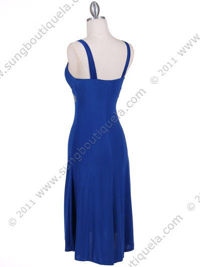 1813S Royal Blue Cocktail Dress - Royal Blue, Back View Medium