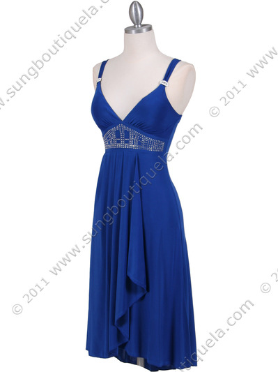 1813S Royal Blue Cocktail Dress - Royal Blue, Alt View Medium