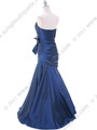 C1814 Blue Evening Dress - Blue, Back View Thumbnail