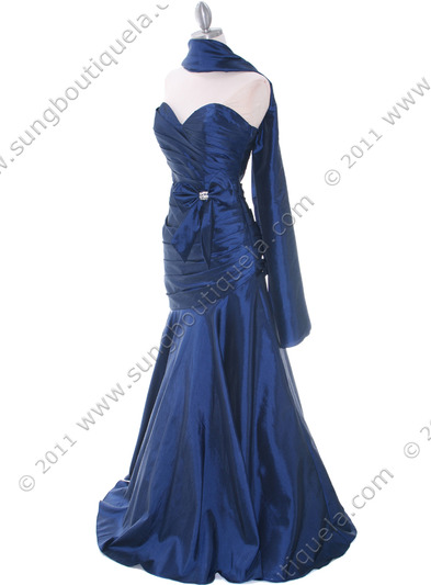 C1814 Blue Evening Dress - Blue, Alt View Medium