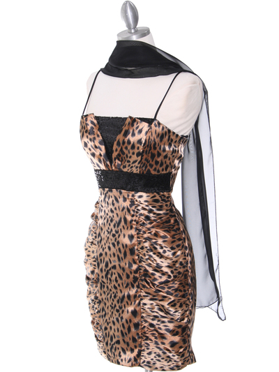 1819 Leopard Print Cocktail Dress - Lepoard Print, Alt View Medium