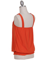 1854 Orange Sleeveless Top - Orange, Back View Thumbnail