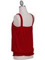 1854 Red Sleeveless Top - Red, Back View Thumbnail