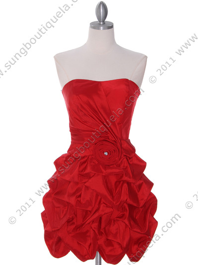 186 Red Homecoming Dress - Red, Front View Medium