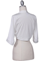 1913B Ivory Bolero Jacket - Ivory, Back View Thumbnail