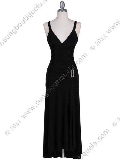 1924 Black Cocktail Dress - Black, Front View Medium