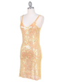 1939LL Lt. Yellow Sequins Party Dress - Light Yellow, Alt View Thumbnail