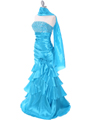 20114 Turquoise Beaded Prom Dress - Turquoise, Alt View Thumbnail