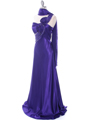 2123 Purple One Shoulder Evening Dress - Purple, Alt View Thumbnail