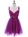 2141 Hot Pink Purple Homecoming Dress - Hot Pink, Front View Thumbnail