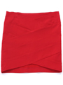 2769 Red Mini Skirt - Red, Front View Thumbnail