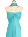2831 Aqua Chiffon Evening Dress - Aqua, Alt View Thumbnail