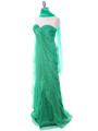 3181 Green Lace Strapless Prom Dress - Green, Alt View Thumbnail