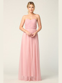 3314 Convertible Tulle Bridesmaid Dress - Dusty Rose, Back View Thumbnail