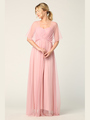 3314 Convertible Tulle Bridesmaid Dress - Dusty Rose, Alt View Thumbnail