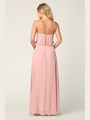 3318 Spaghetti Strap Blouson Top Bridesmaid Dress - Dusty Rose, Back View Thumbnail