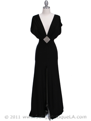 3817D Black Evening Dress, Black