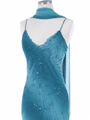 3959 Teal Tie Dye Evening Dress - Teal Blue, Alt View Thumbnail