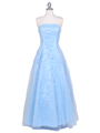 4002 Baby Blue Laced Embroidery Prom Gown - Baby Blue, Front View Thumbnail