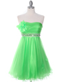 4051 Green Homecoming Dress - Green, Front View Thumbnail