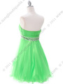 4051 Green Homecoming Dress - Green, Back View Thumbnail