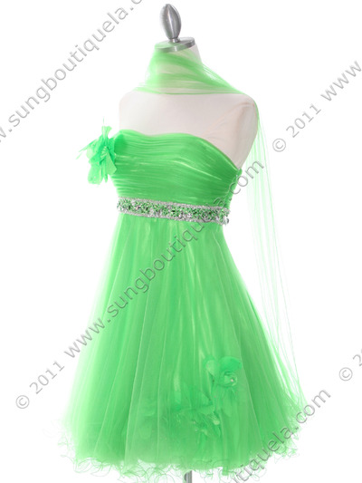 4051 Green Homecoming Dress - Green, Alt View Medium