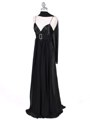 4624 Black Satin Evening Gown - Black, Alt View Thumbnail