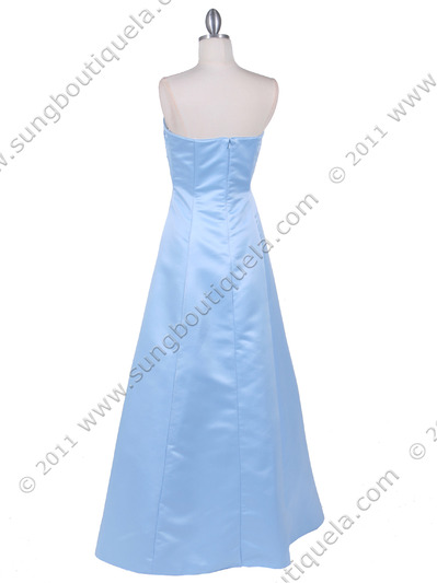 4987 Baby Blue Prom Dress - Baby Blue, Back View Medium