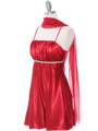 5049 Red Satin Bubble Dress - Red, Alt View Thumbnail