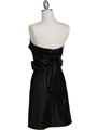 5073 Black Strapless Cocktail Dress - Black, Back View Thumbnail