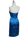 5085 Blue Cocktail Dress - Blue, Back View Thumbnail