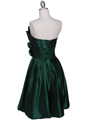 5095 Green Strapless Floral Cocktail Dress - Green, Back View Thumbnail