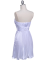 5203 White Strapless Pleated Cocktail Dress - White, Back View Thumbnail