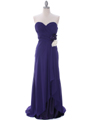5230 Purple Strapless Evening Dress - Purple, Front View Thumbnail