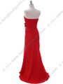 5230 Red Strapless Evening Dress - Red, Back View Thumbnail