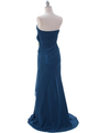 5230 Teal Strapless Evening Dress - Teal, Back View Thumbnail